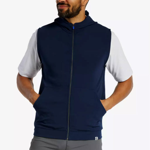 FootJoy Full Zip Hoodie Mens Golf Vest - Navy/XL