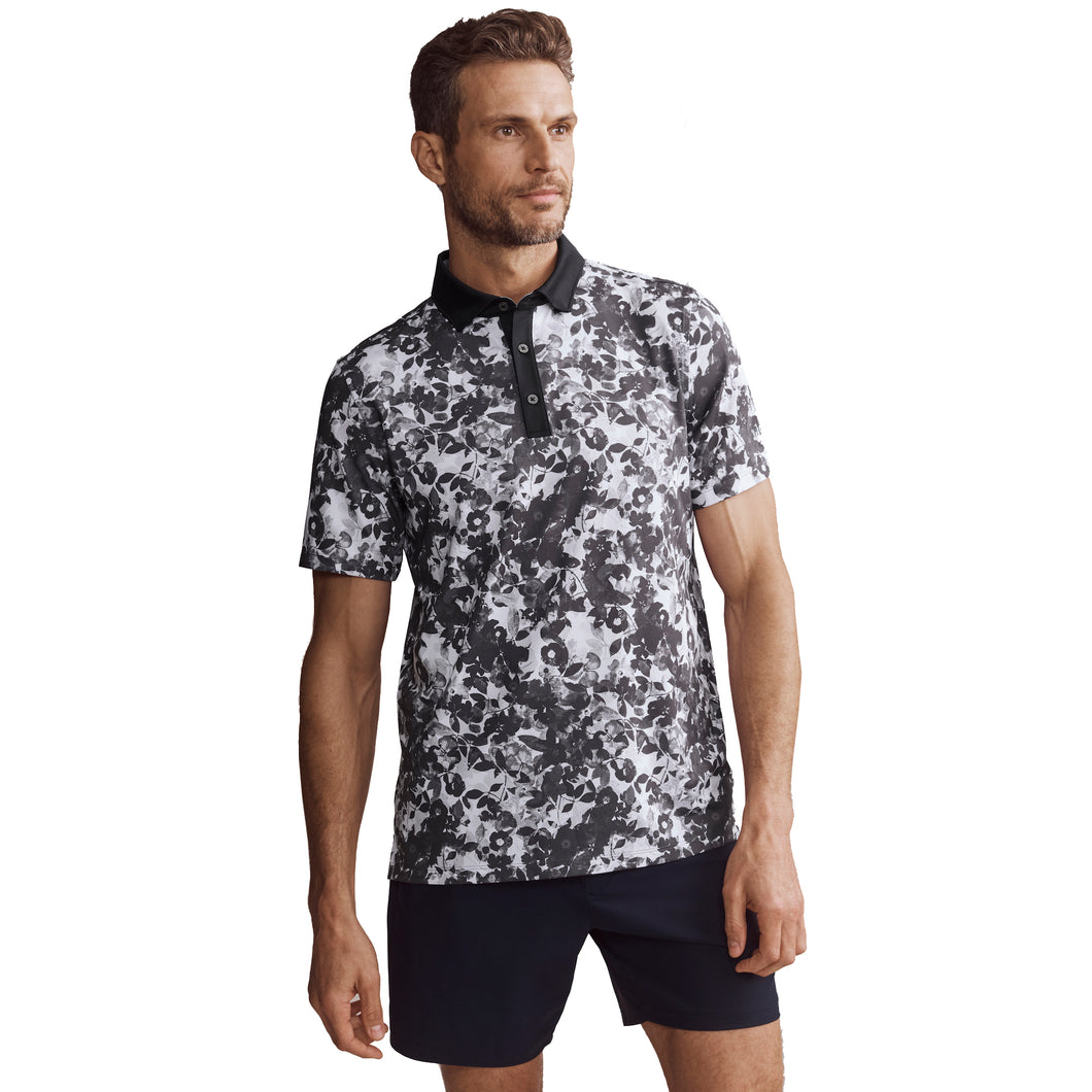 Rhone Sport Camo Mens Golf Polo - Gry Floral Camo/XL