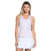 Lucky In Love V-Neck w/Bra Womens Tennis Tank