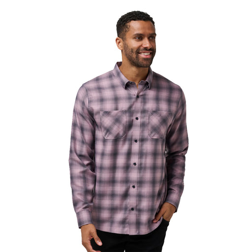 TravisMathew Cloud Plaid Mens Flannel - Eldrbry/Eclipse/XL