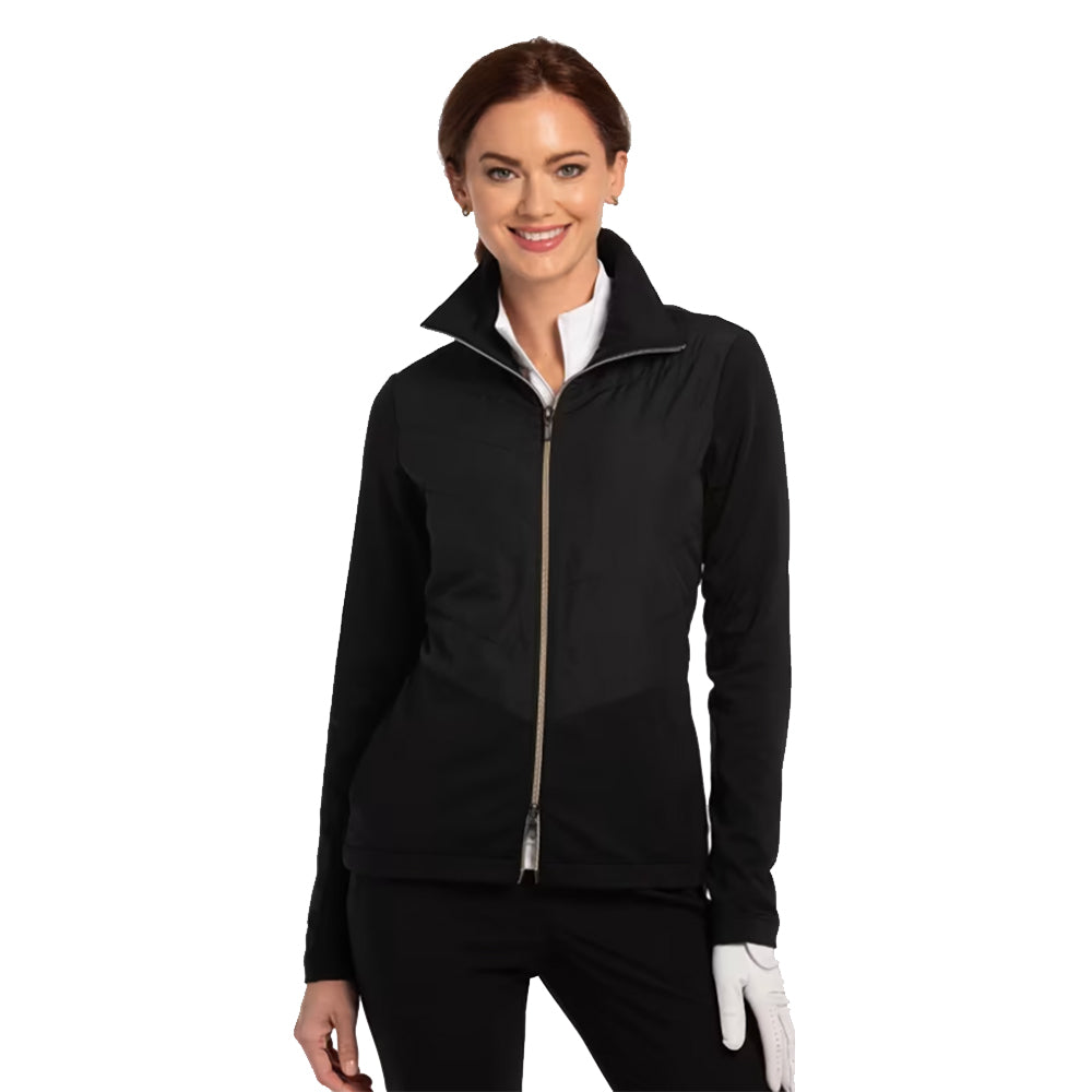 EP New York Mixed Media Chevron Womens Golf Jacket - Black/L