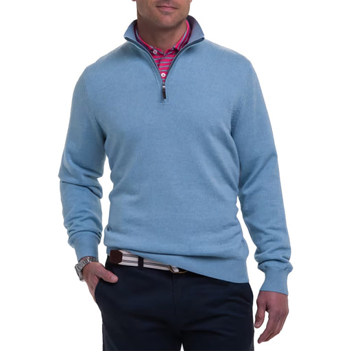 Fairway & Greene Baruffa Merino Mens Golf Pullover - Bluff Heather/L