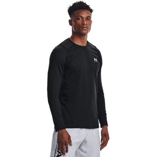 Under Armour Coldgear LS Mens Golf Crew Neck Shirt - BLACK 999/XXL