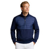 RLX Polo Golf Heavytech Wool Hybrid 1/4 Navy Zip Mens Golf Pullover