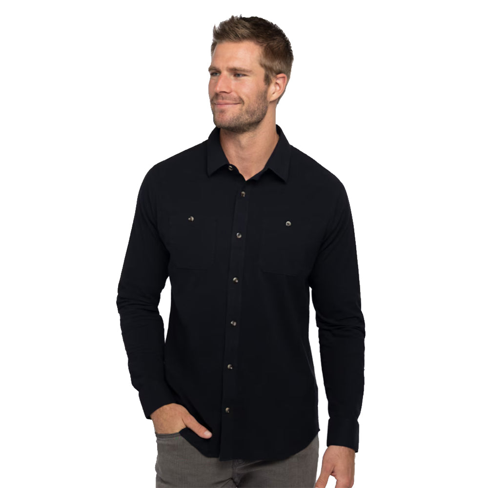 TravisMathew Cloud Mens Flannel - Black/XL