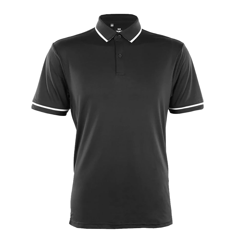 Under Armour T2Green Tipped Mens Golf Polo - Black/XXL