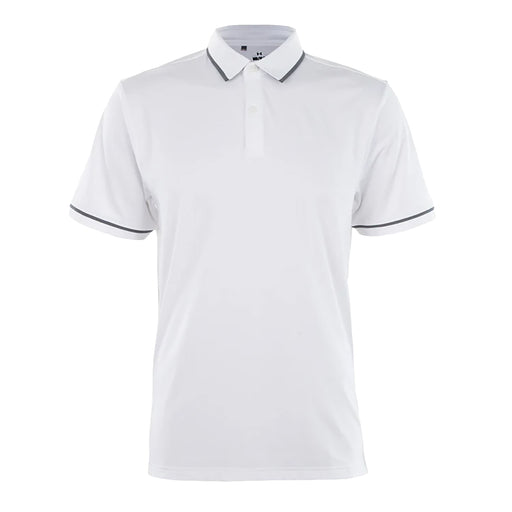 Under Armour T2Green Tipped Mens Golf Polo - White/XXL