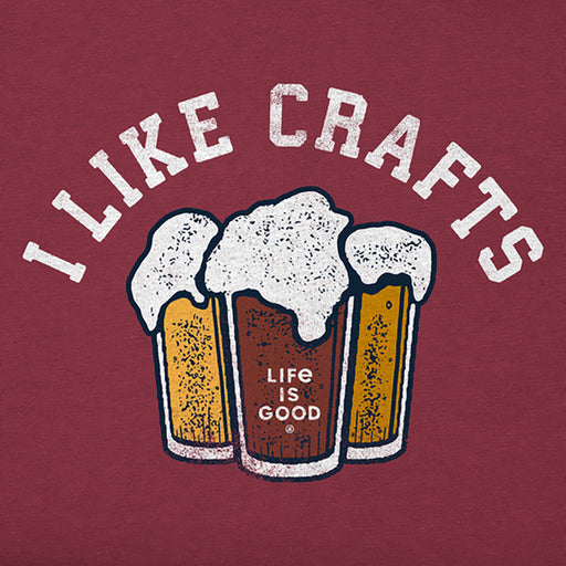 Life Is Good I Like Crafts Long Sleeve Mens Shirt