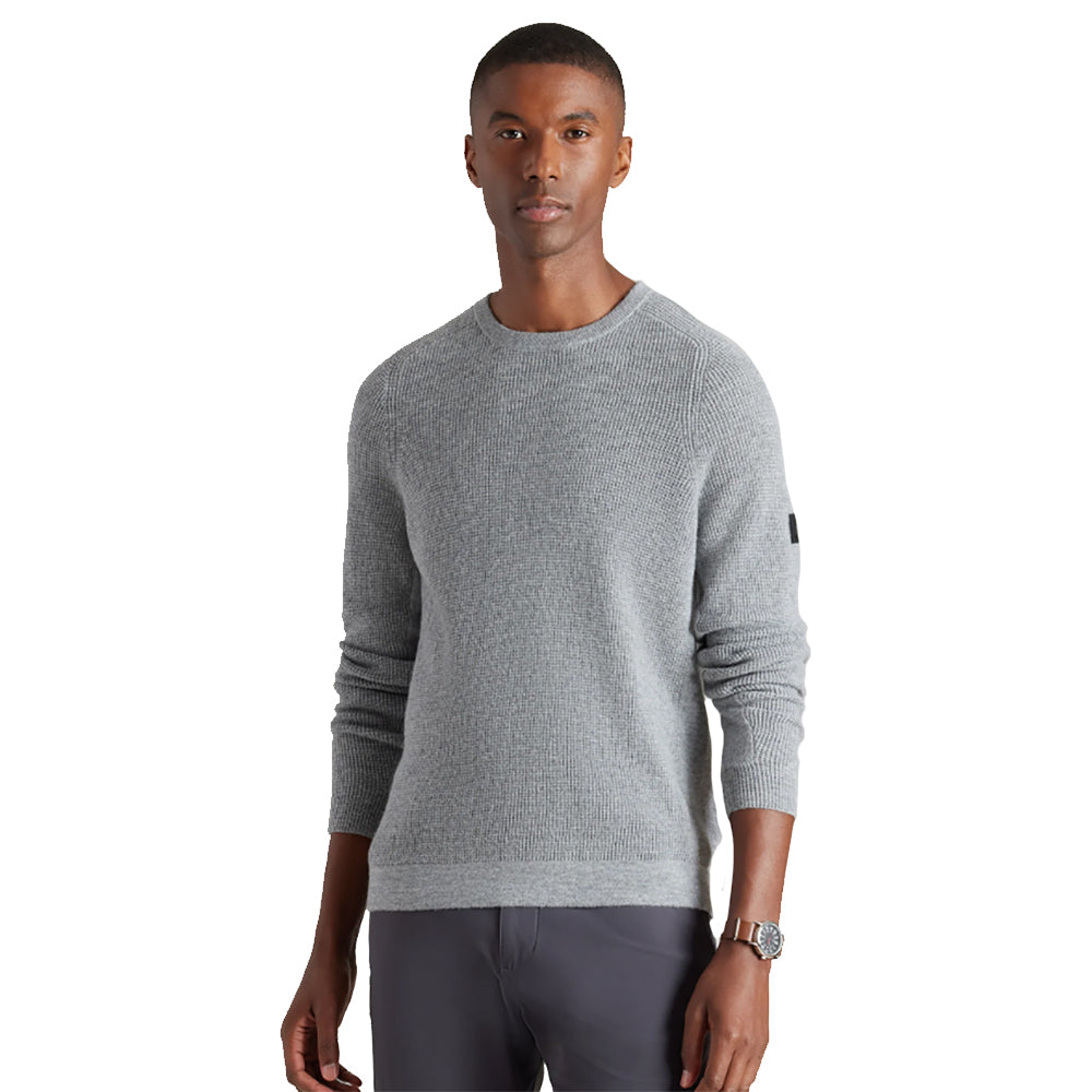 Rhone Walden Waffle Mens Sweater - Dark Grey Hthr/XL