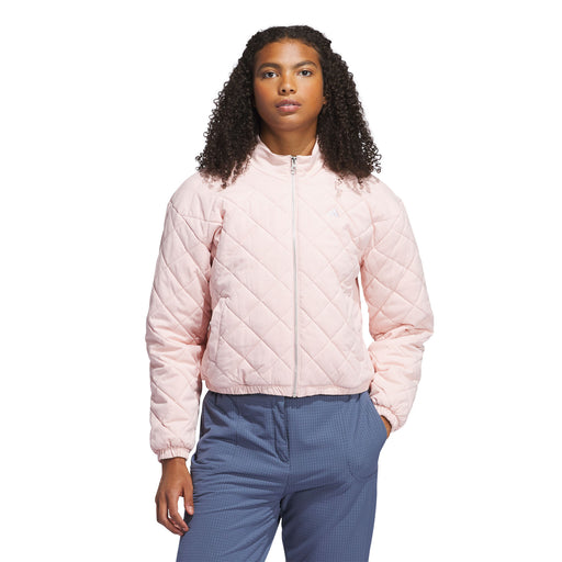 Adidas Golf Go-To Quilted Womens Golf Jacket - Sandy Pink/L