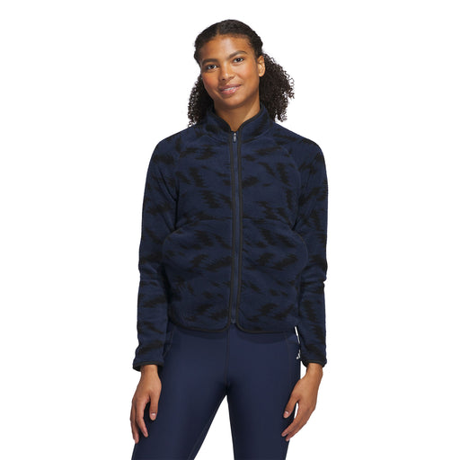 Adidas Printed Fleece Womens Golf Jacket - Collegiate Navy/XL