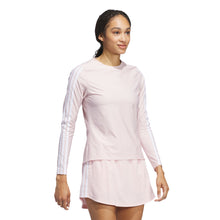 Load image into Gallery viewer, Adidas Golf U365 TwistKnit LS Womens Golf Shirt - Sandy Pink/XL
 - 1