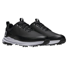 Load image into Gallery viewer, FootJoy Tour Rival Spiked Mens Golf Shoes - Black/White/2E WIDE/12.0
 - 1