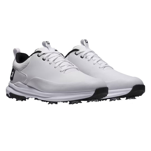 FootJoy Tour Rival Spiked Mens Golf Shoes - White/Black/2E WIDE/11.5