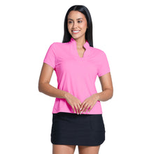 Load image into Gallery viewer, Lucky In Love Pleated Placket Womens SS Golf Polo - Taffy/XL
 - 1