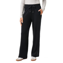 Load image into Gallery viewer, TravisMathew Cloud Terry Wide Leg Womens Pants - Black/L
 - 1