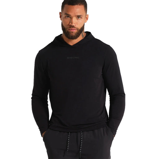 Municipal Sport Utility LS Hooded Mens Tee - Black/XL