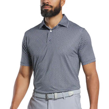 Load image into Gallery viewer, FootJoy Houndstooth Geo Lisle Mens Golf Polo - Black/XXL
 - 1