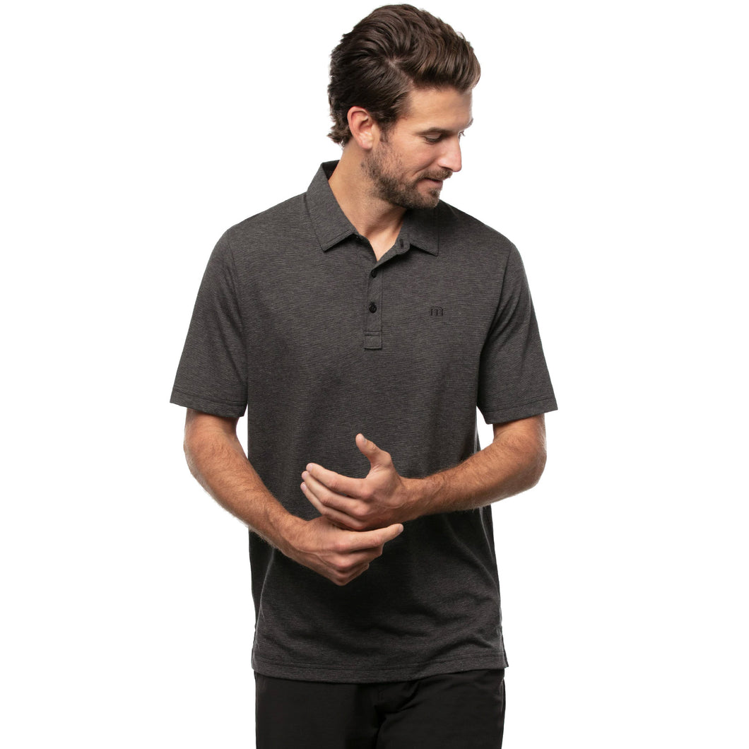 TravisMathew The Zinna Mens Golf Polo - Heather Black/XXXL