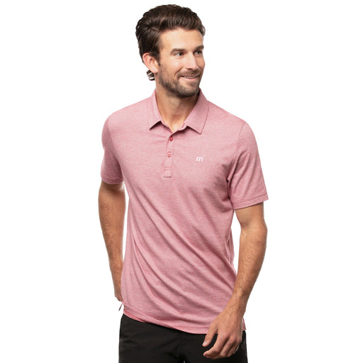 TravisMathew The Zinna Mens Golf Polo - Hthr Cardinal/XXXL