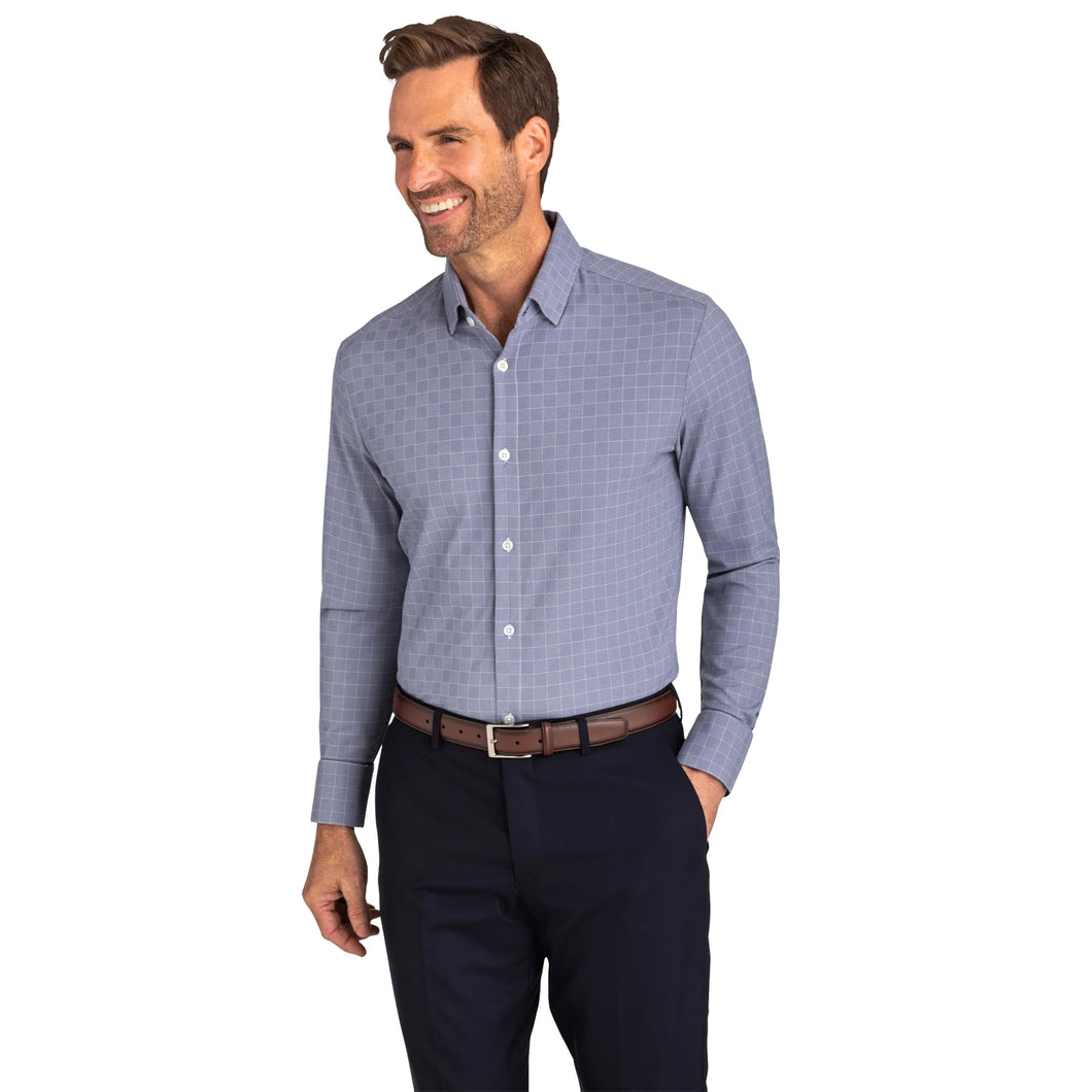 Mizzen + Main Garner Trim Fit LS Mens Dress Shirt