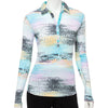 EP NY Overlapping Dots Print Womens Long Sleeve Sun Shirt