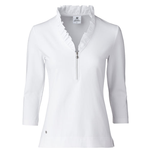 Daily Sports Patrice 3/4 WHT Womens Golf Polo