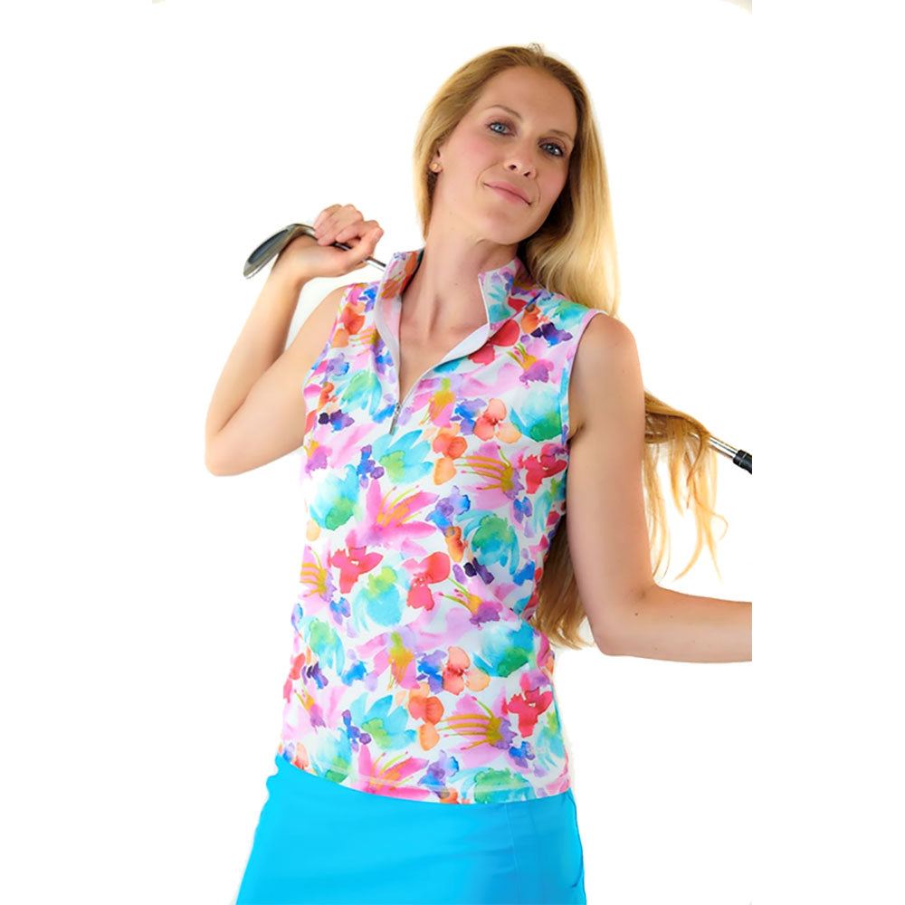 Skea Celestial Womens Sleeveless Golf Shirt - Aloha/XL