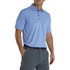 FootJoy Pique Mixed Stripe Self Collar Lagoon Mens Golf Polo