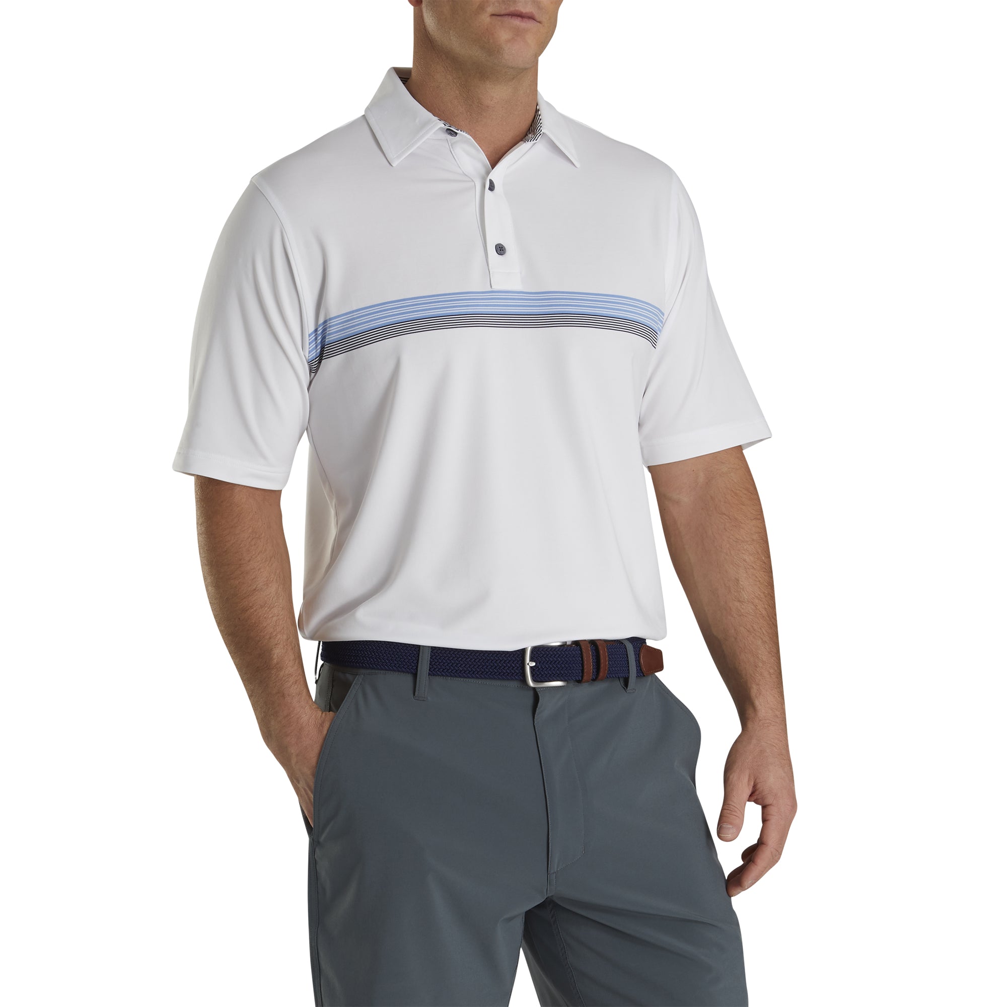 FootJoy Lisle Chestband Self Collar Mens Golf Polo – Golf-Clubs.com