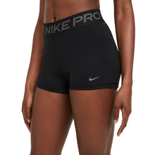 Load image into Gallery viewer, Nike Pro 3in Womens Training Shorts - BLK/IRN GRY 014/L
 - 1