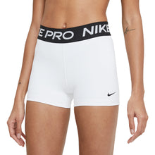 Load image into Gallery viewer, Nike Pro 3in Womens Training Shorts - WHITE/BLACK 100/L
 - 3