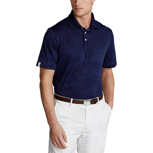 RLX Mesh Camo Jacquard French Navy Mens Golf Polo