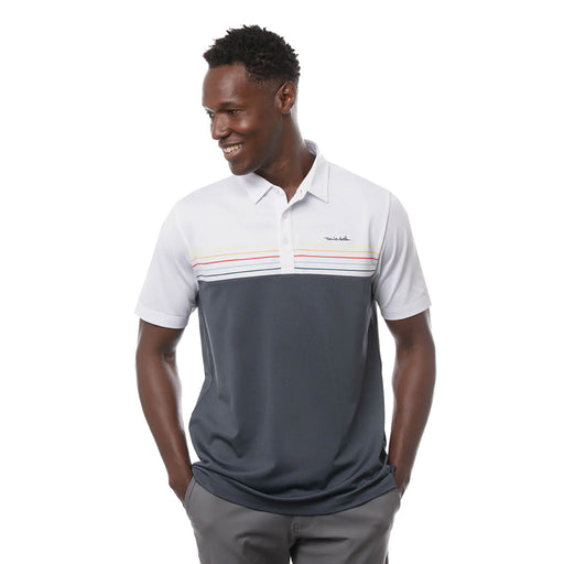 TravisMathew Finally Friday White Mens Golf Polo