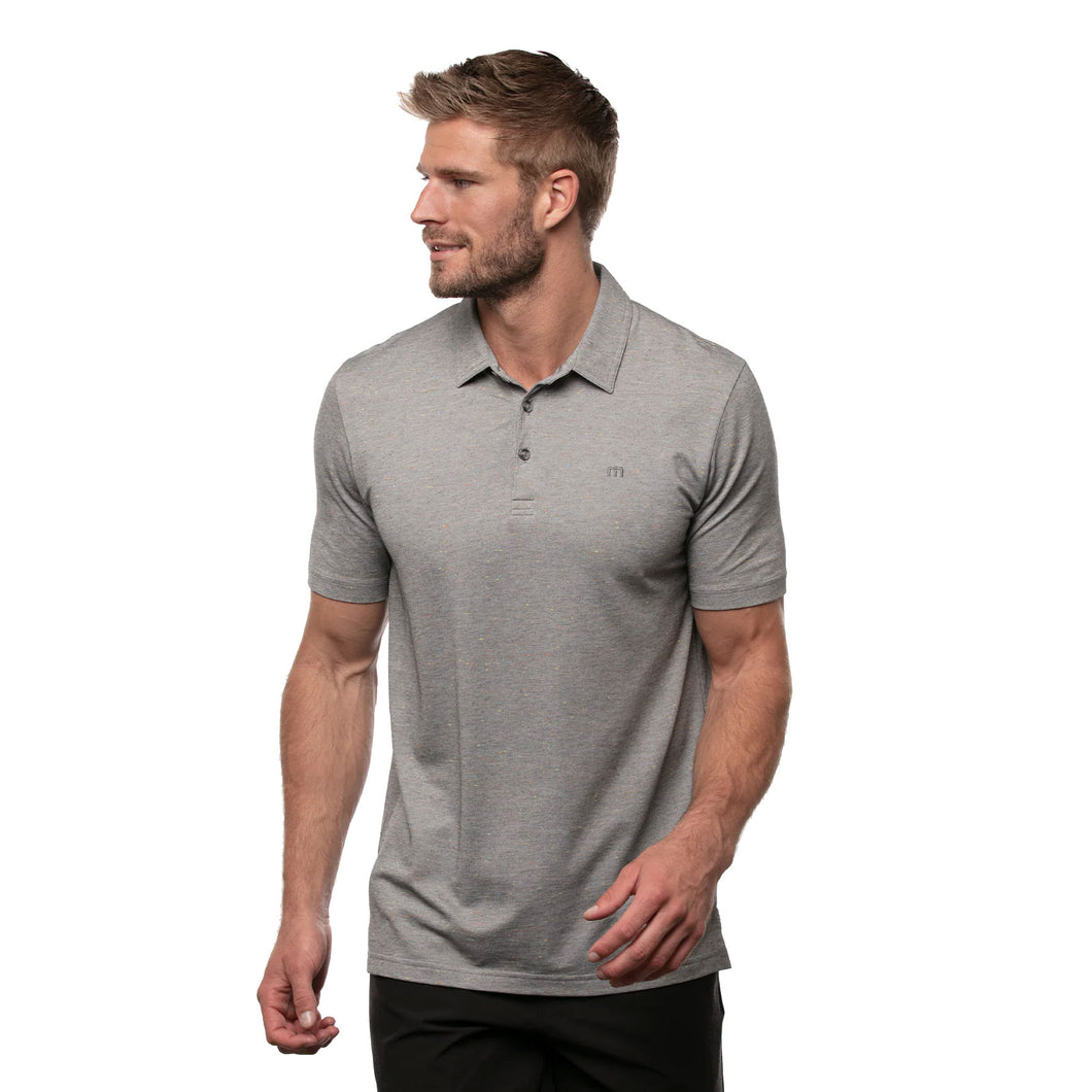 TravisMathew Dime Piece Heather Grey Men Golf Polo