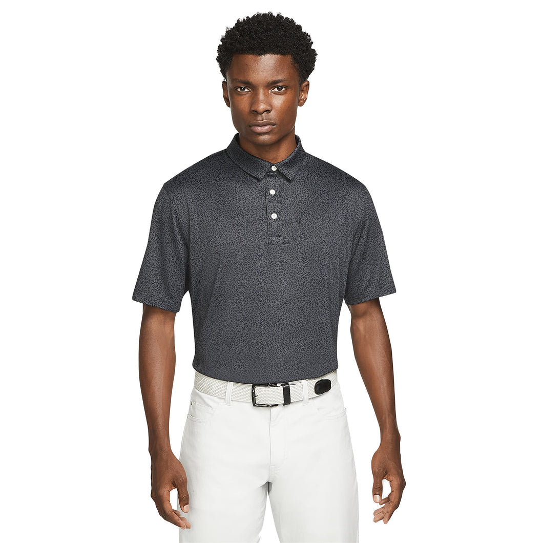 Nike Dri-Fit Player Micro Print Mens Golf Polo - DK SMOK GRY 070/XXL