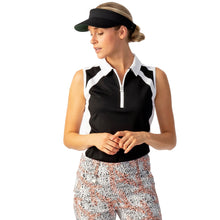 Load image into Gallery viewer, Daily Sports Roxa Black Women Sleeveless Golf Polo - BLACK 999/L
 - 1