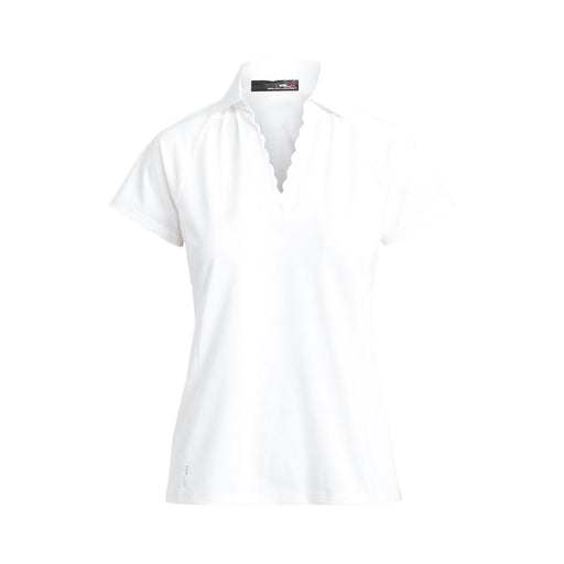 RLX Ralph Lauren Scallop Placket White Womens Polo - Pure White/L