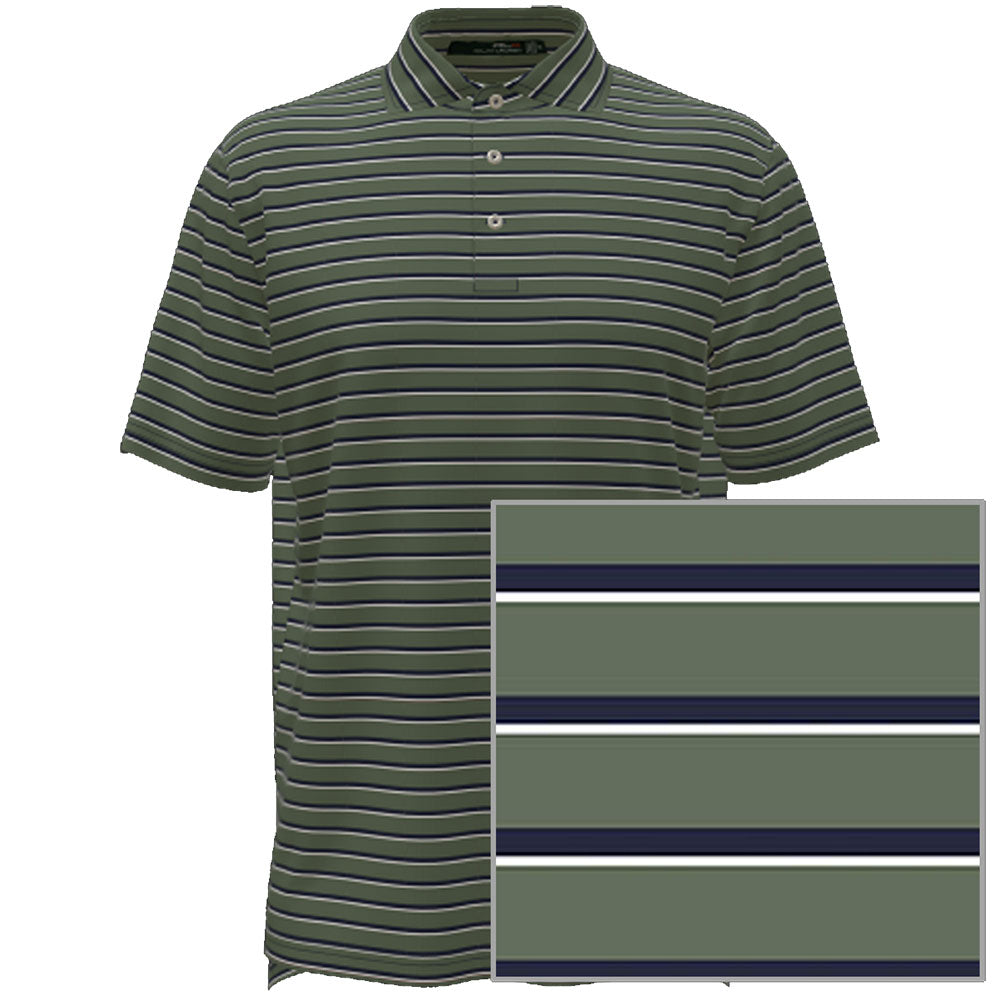 RLX Ralph Lauren Ftwt Af Jrsy Green Mens Golf Polo - Cargo Grn Multi/XL