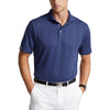 RLX Ralph Lauren Knit Jacquard Graphic Light Navy Mens Golf Polo