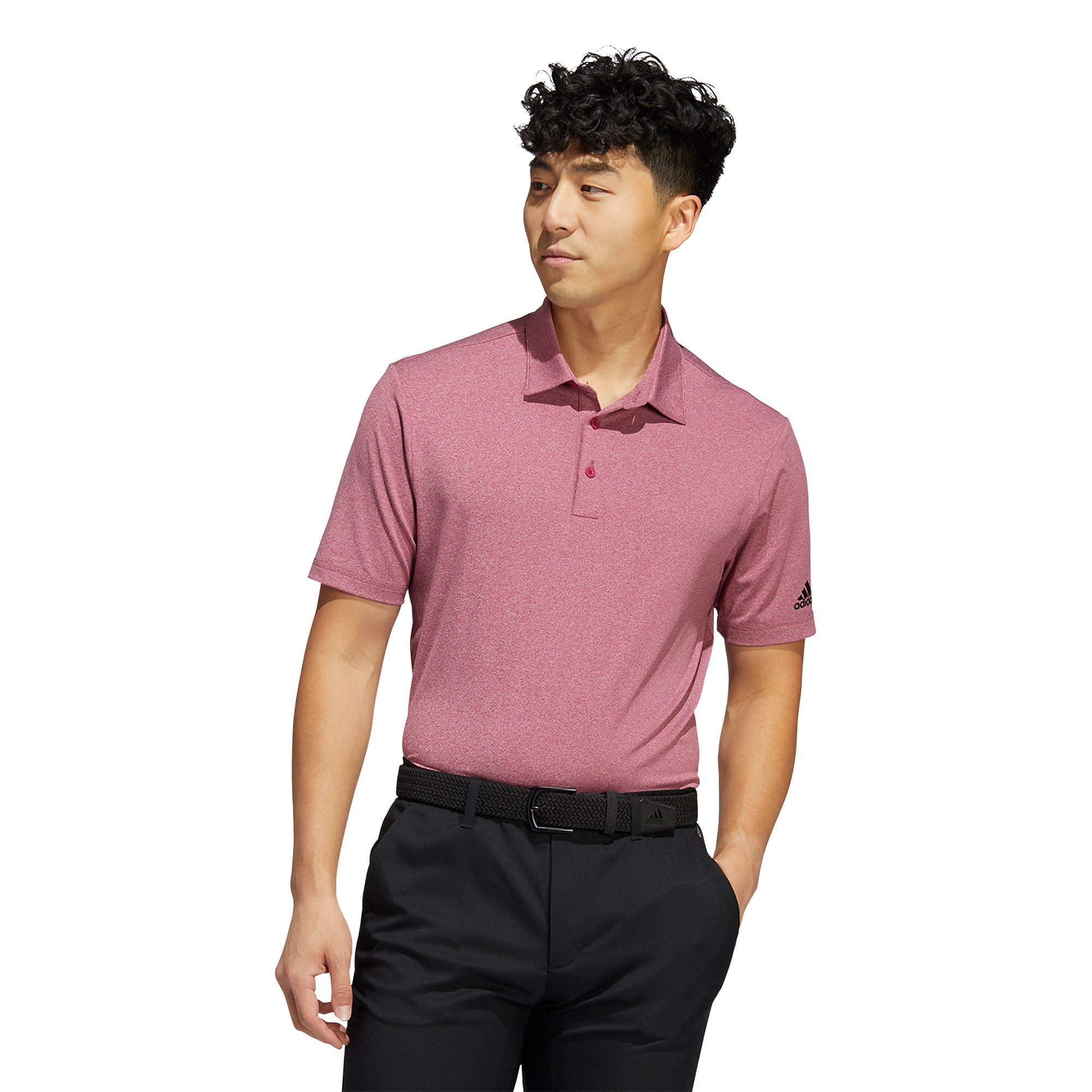 Adidas men's drive clearance heather colorblock golf polo