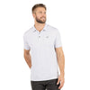 TravisMathew Hot Chili Heather Light Grey Mens Golf Polo