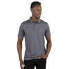 TravisMathew Eagle Peak Heather Dark Grey Mens Golf Polo