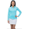 Sansoleil SunGlow Zip Womens Long Sleeve Golf Polo